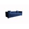Armen Living Cambridge Contemporary Sofa in Brushed Stainless Steel and Blue Velvet LCCM3BLUE - alternate 1